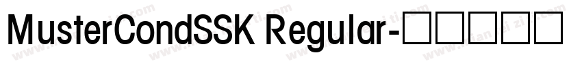 MusterCondSSK Regular字体转换